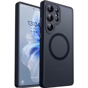 CANSHN Magnetic Shockproof for Samsung Galaxy S25 Ultra Case Black