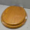 Angel Shield Wood Veneer Natural Toilet Seat with Quiet Close,Easy Clean,Quick-Release Hinges(Round,Oak)