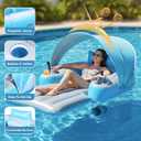 Motorized Pool Float with Canopy, Rechargeable Motorized Floats with Cup Holder Dual Motor Heavy Duty Electric Lounger Raft for Adults, Pool, Lake & Party