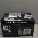 OVENTE Electric Deep Fryer 2 Liter Capacity, 1500 Watt Lid with Viewing Window and Odor Filter, Adjustable Temperature, Removable Frying Basket and Easy to Clean Stainless Steel Body, Silver FDM2201BR