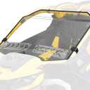 KEMIMOTO Vented Front Windshield Compatible with Can Am Maverick R 2024+ Scratch Resistance PC Windscreen Airflow Dustproof Rainproof Full Sliding Window