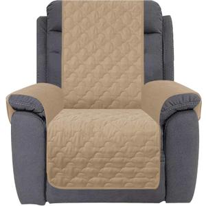 CHHKON Waterproof Nonslip Recliner Cover Stay in Place, Dog Couch Chair Cover Furniture Protector, Ideal Loveseat Slipcovers for Pets and Kids (Sand, 23'')
