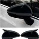 MUXEE Side Rear View Mirror Cover for Chevrolet Cruze 2016 2017 2018 2019 Bright Black Turn Signal Housing Cover Accessories(Without Turn Signal housing Slot.)
