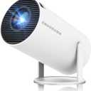 Mini Projector, Support 4K 1080P Portable Projector with Dual Band WIFI 6, Bluetooth 5.2, 180 Rotatable, Auto Keystone Correction,35"-130" Screen Video Projector(L)