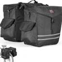 KEMIMOTO Bike Panniers Bag 40L Bicycle Panniers for Rear Rack with Waterproof Rain Cover, Ebike Saddle Bags, Bike Rack Bag, Saddlebags for Bikes, Black Large Capacity Reflective Strip