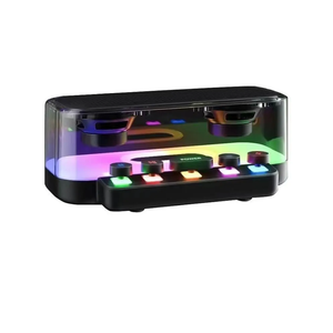 RGB Bluetooth Speaker with LED Lights, Stereo Surround Sound, Heavy Bass, Bluetooth 5.0, Gaming Audio System