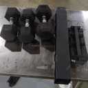 Fitvids Rubber Encased Hex Dumbbell Set with Rack, 5-20LB or 5-25LB Hand Weights with Anti-Slip Grip for Exercise & Fitness, Dumbbell Weights Set for Home Gym,100LB or 150LB Set Options