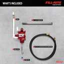 Fill-Rite FR152 Piston Hand Pump with Hose & Nozzle Spout, Red