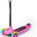 JOVA ZIFFY Multicolor 3 Wheel Scooter for Kids 3-5, Toddler Kick Scooters with LED Light-Up Wheels for Boys and Girls, 5 Adjustable Height and Lean-to-Steer Design, Support up to 110 lbs