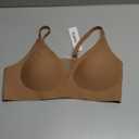 Wireless Bras for Women Seamless Push Up Bralettes Scalloped V Neck Mesh Bra Tshirts Bra Comfort Everyday Bras(Beige)2XL