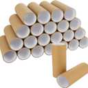 CYEAH 20 Pcs Mailing Tubes with Caps for Packaging Posters, 3x6 Inch Round Cardboard Mailers Tubes for Craft, Brown Toilet Paper Rolls for Crafts, Empty Cardboard Tubes for Classroom, DIY Projects