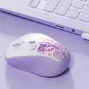 My Little Pony Twilight Sparkle Rechargeable Wireless Mouse - 4-Button Silent Click Mouse with 3 Adjustable DPI (1000/1200/1600), 2.4GHz Wireless for Windows/Mac - Compact & Ergonomic Design, Purple