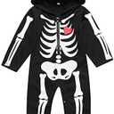 LENSOUS Baby Boy's Skeleton Halloween Costume Long Sleeve Hoodie 12-18 months
