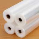 Anoak Shelf Liner Cabinet Liner, Non Adhesive Drawer Liner, Washable 12 Inch x 20 FT x 4Rolls Waterproof Durable Non-Slip Shelf Liner for Kitchen, Drawer, Refrigerator Stripe Clear