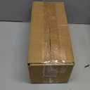 Delamu Handmade Rattan Small Cable Management Box, Cord Organizer with 2 Open Slots, Desk Cord Box Hider for Computer Router USB Hub Power Strip, 12.5" Lx 5.1" Wx 5.1" H, Natural