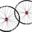 26"/27.5"/29" Mountain Bike Wheelset,Ultralight Carbon Hub Aluminum Alloy Rim 24H Bike Wheels, Quick Release Disc Brake MTB Wheels,Compatible 8-11 Speed Cassette
