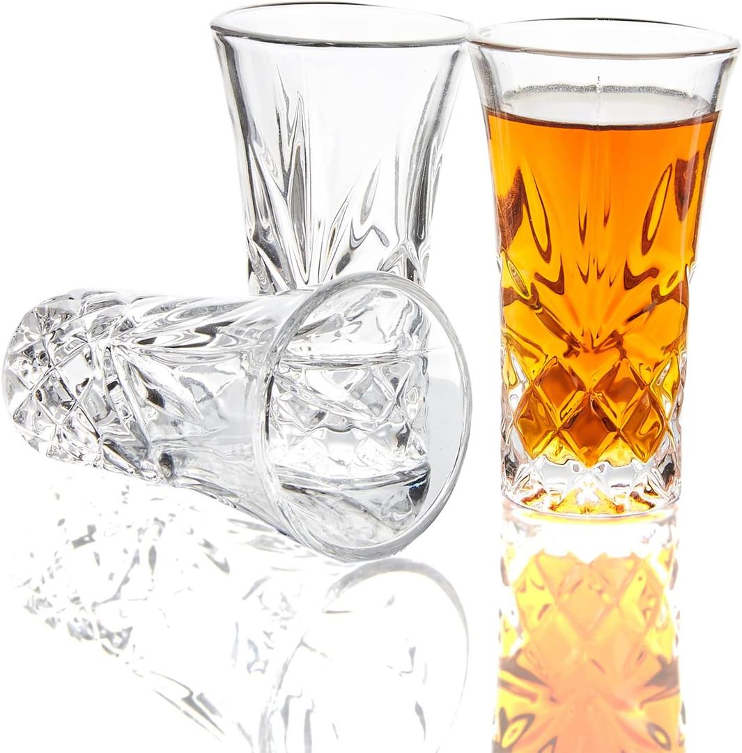 JAIEF Tequila Glasses Heavy Base Shot Glass Cordial Glasses 2 OZ (3)