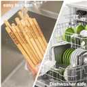 20 Pairs Bamboo Chopsticks Reusable,Dishwasher Safe Japanese & Chinese Style,Chop Sticks Non-Slip Blessing 9.5in(GOOU LUCK,20Pairs)