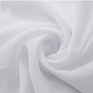 58" Solid Color Chiffon Fabric Rustic Sheer Bridal Wedding Party Decorations Backdrop, White, 10 Yards