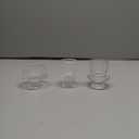 Double Sided Vintage Ribbed Taper Glass Candle Holders,Tea Candle Holder for Table Centerpieces, Wedding Decorations and Dinner Parties (Clear, 3 PCS)