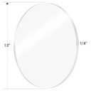 1/4" Plexiglass Sheet - 13" Diameter Clear Acrylic Circle, Cake Disk, Table Top, Backdrop