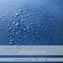 18" x 18" Throw Pillows, Outdoor Waterproof Pillows with Inserts, Square Decorative Pillows for Patio Furniture Garden Couch Sofa Home(Navy Blue, Set of 3)