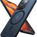 TORRAS Ultra Magnetic for iPhone 15 Pro Case, [3X Military-Grade Drop Tested] [Compatible with MagSafe], Shockproof Translucent Durable Slim Protective Anti-Scratch Anti-Fingerprint, Black