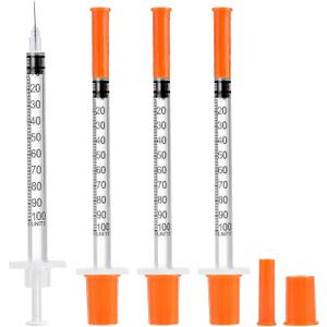 30 PACK U-100 Syringes 30G 5/16" (8mm) 1ml/cc, Disposable Syringe, Lab Supplies, Individual Wrapped