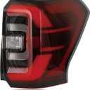 Black LED Tail Lights Compatible with 2022-2024 Ford Expedition | Smoked Taillight Rear Brake Lamp Signal Assembly with Bulbs and Harnesses Right Passenger Side NL1Z13404C NL1Z13404E