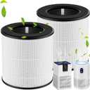 M05 B-D02L Replacement Filter Compatible with MOOKA M05/ B-D02L Air Purifi-ers, for KOIOS B-D02L, for VEWIOR B-D02U, HEPA Air Filter and Activated Carbon Filter, 2 Pack, White