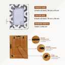Handicrafts Home Handmade Decorative 4x6 Picture Frame- Unique Boho Chic Home Décor, Hex Grey Photo Frame for Wall & Tabletop, Colorful Frames for Living Room, Bedroom, Office Decor & Gift