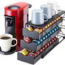FlagShip for Nespresso Pod Holder Vertuo Pod Drawer Large Mullti Tier Coffee Pod Holder(3 Tier (60Pods Capacity))