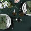 Solid Color Cotton Blended Dinner Cloth Napkins - Set of 12 (17 x 17 inches) - for Events & Home Use (Olive Green)