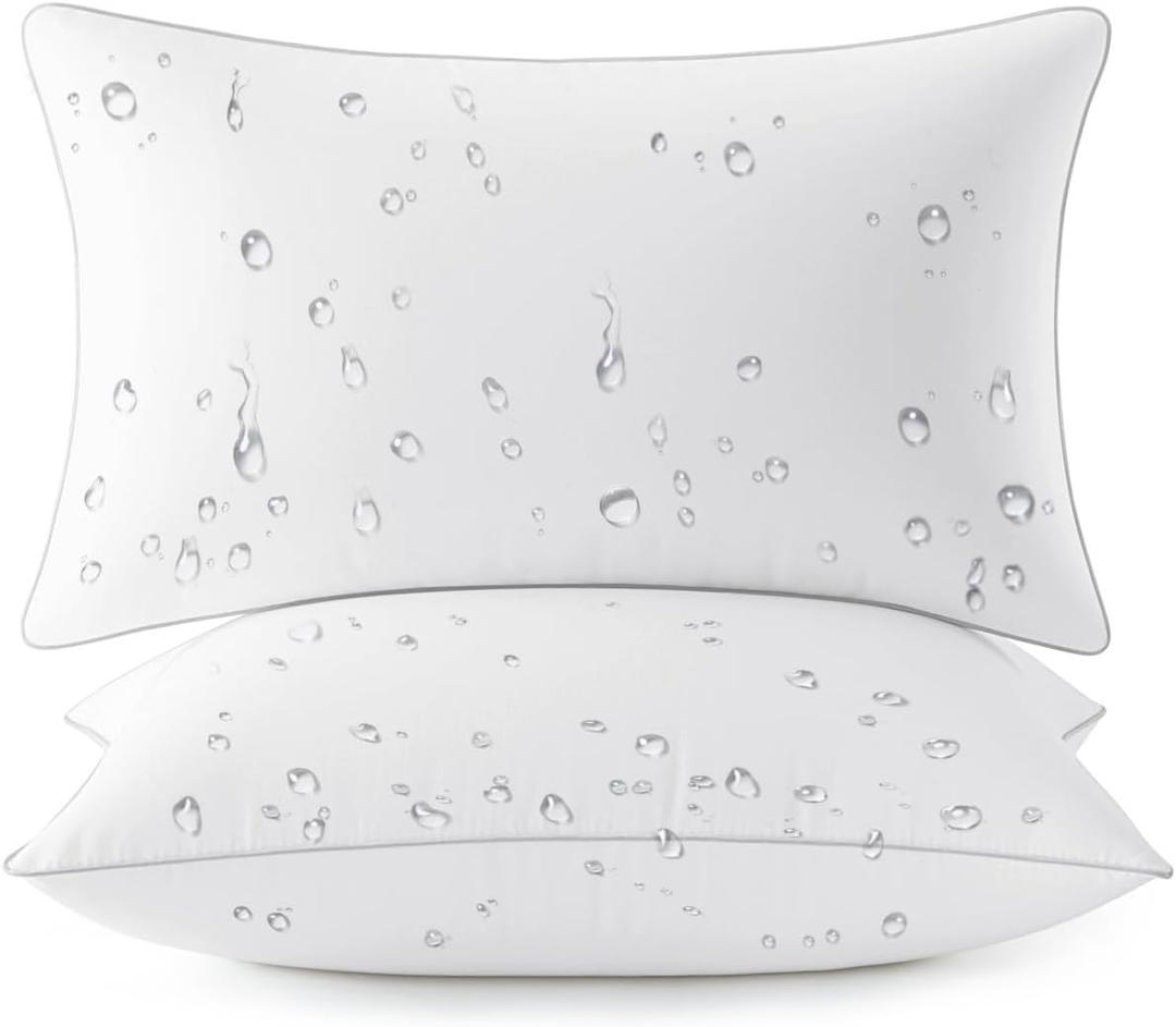 MIULEE Pack of 2 12x20 Outdoor Pillow Inserts, Waterproof Decorative Rectangle Throw Pillow Inserts for Patio Sofa Garden Porch Couch
