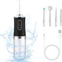 Electric Water Flosser Cordless for Teeth 3 Modes 4 Jet Tips Cleaning and Flossing Water Dental Portable Floss Irrigator Oral Water Flossed Rechargeable Tonsil Stone Travel Adults