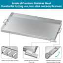 Stanbroil Stainless Steel Flat Top Gas Grill Griddle for Blackstone 4 Burner Propane Fueled Grill Front Grease Management System - 36 Inches