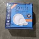 Corelle Premium Vitrelle Glass ,Livingware Dinnerware Set, Frost White , 16pcs 