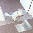 Carpet Protector for Pets Cat Carpet Protector for Doorway, Anti Scratch Under Door Cat Scratch Protector Mat, Easy to Cut Plastic Stopper (Black,8.4FT)