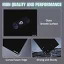 Glass Mousepad with Hard Surface for Gaming, Ultra Smooth Mouse Mat, Water-Resistant Large Mouse Pad Precision Speed Control for Esport Games/Office, Black XL(15.719.6)