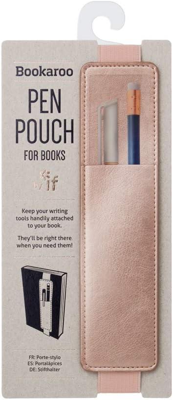 IF Bookaroo Pen Pouch Notebook/Pen Organiser Elasticated A5 Notebook - Rose Gold