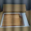 latifolia Solid Wood Nightstand, 2-Drawer Small Nightstand, Narrow Bedside Table with Shelf Storage(Nature, 9.84''W)