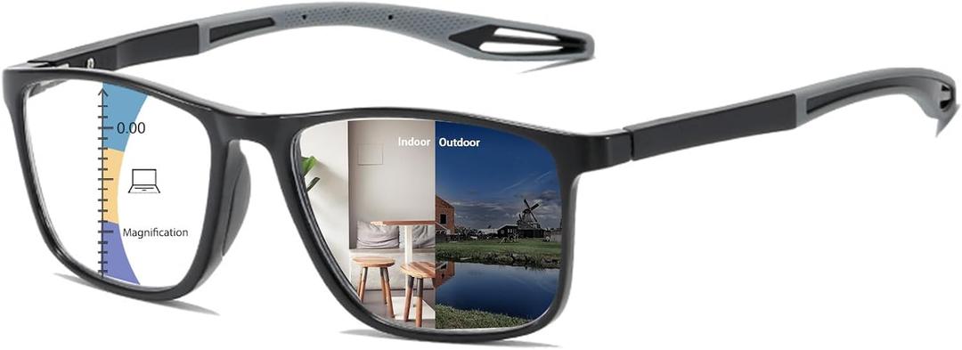 Multifocal Progressive Transition Photochromic Reading Glasses Blue Light Blocking Multifocus Readers Spring Hinge