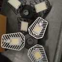 2-Pack LED Garage Light, 60W LED Shop Light with E26/E27 Medium Base, 6000LM Triple LED Garage Lighting, 6500K Screw in LED Tri Light for Attic, Basement