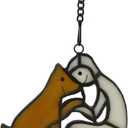 Stained Glass Window Hangings Dog Memorial Gifts for Loss of Dog, Pet Memorial Gifts for Dog Lovers, Loss of Dog Sympathy Gift, Dog Loss Memorial Gift for Women