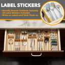 SpaceAid Bamboo Drawer Dividers with Inserts and Labels, Kitchen Adjustable Drawer Organizers, Expandable Organization for Home, Office, Dressers, 10 Dividers with 24 Inserts (17"-22" Natural)