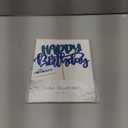 Gyufise 1Pcs Happy Birthday Cake Topper Glitter Cake Pick for Celebrating Anniversary Theme Party Cake Decorations Supplies Blue