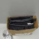 CADARA Fireplace Blocker Blanket Stops Heat Loss, Magnetic Fireplace Draft Stopper, Indoor Fire Place Draft Cover with Hook and Loop Tapes, Cold Air Blocker Save Energy, Black 42" W x 36" H