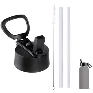 Replacement Lid Compatible with Hydropeak, Lid Replacment for Hydropeak, Replacement Lid Fits for Hydro Flask Wide Mouth, Replacement Lid With Straw and Handle for Hydropeak Wide-Mouth Water Bottle