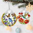 Christmas Ornament, Stained Glass Ornament, Christmas Ornaments for Tree, Hanging Ornaments for Home Decor & Xmas Decorations Holiday Decor, Gift Ideas, Perfect Holiday & Xmas Gifts - Butterfly