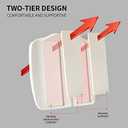 QYILAY Leather Car Memory Foam Heightening Seat Cushion for Short People Driving, Hip(Coccyx/Tailbone) and Lower Back Pain Relief Butt Pillows, Adult Booster Seat for Car,Truck,SUV, Office Chair.